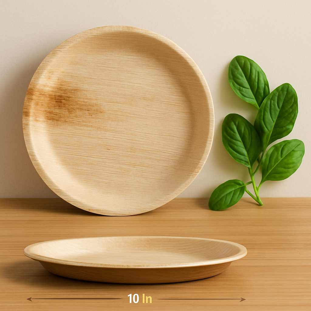 10 Inch Round Areca Plate